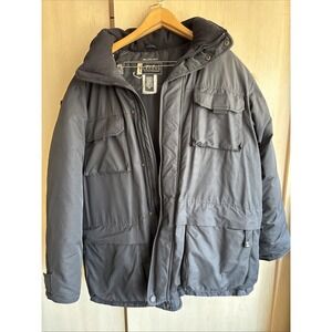 Vintage Eddie Bauer Polar Parka Fur Trim Goose Down Hooded‎ Coat Mens Size XL